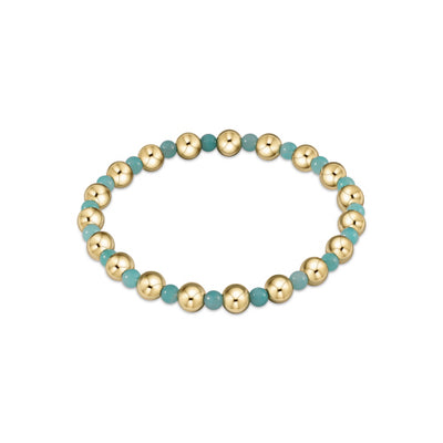 Gold Grateful Pattern 6mm Amazonite