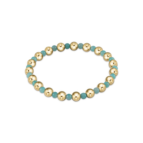 Gold Grateful Pattern 6mm Amazonite